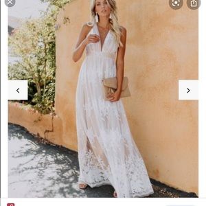 Vici Antonia white lace dress